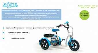 Велосипед для детей с ДЦП  Aqua